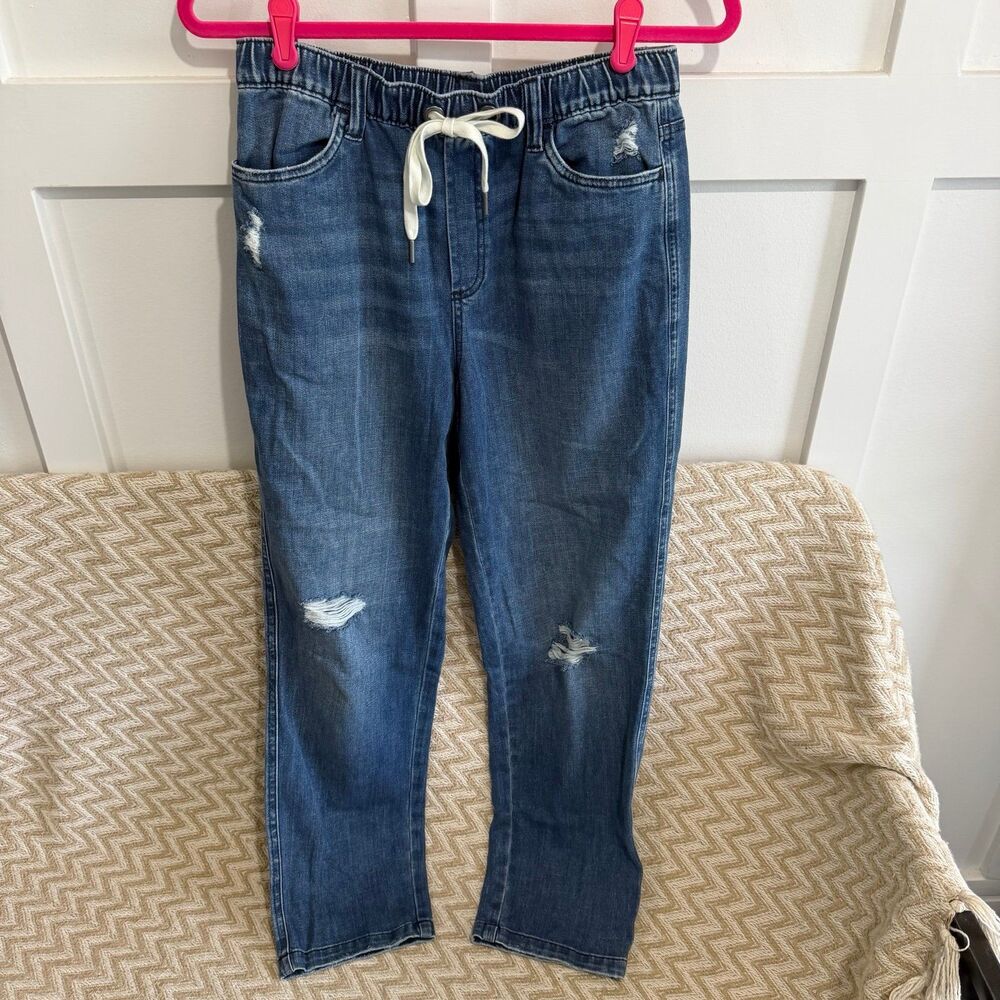 Aerie Women’s Straight Leg Drawstring Waist Denim Jeans